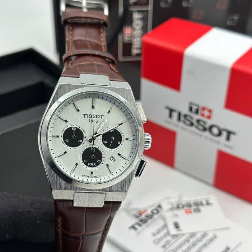 Product image thumbnail: Tissot PRX chronograph leather