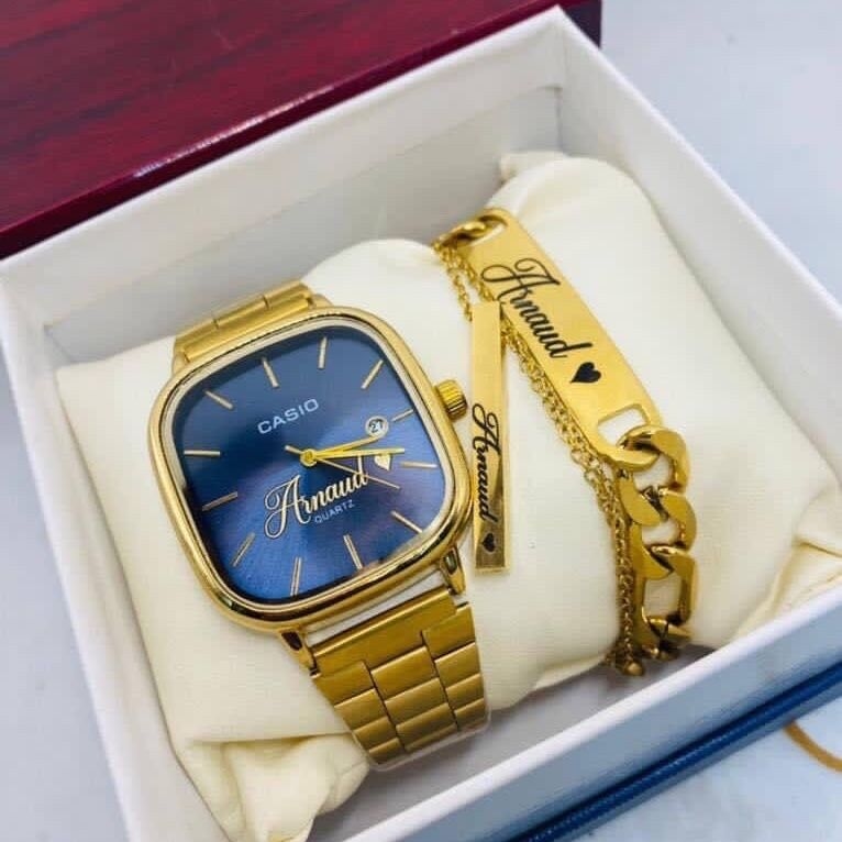 Image du produit : ensemble montre casio+ chaîne+bracelet