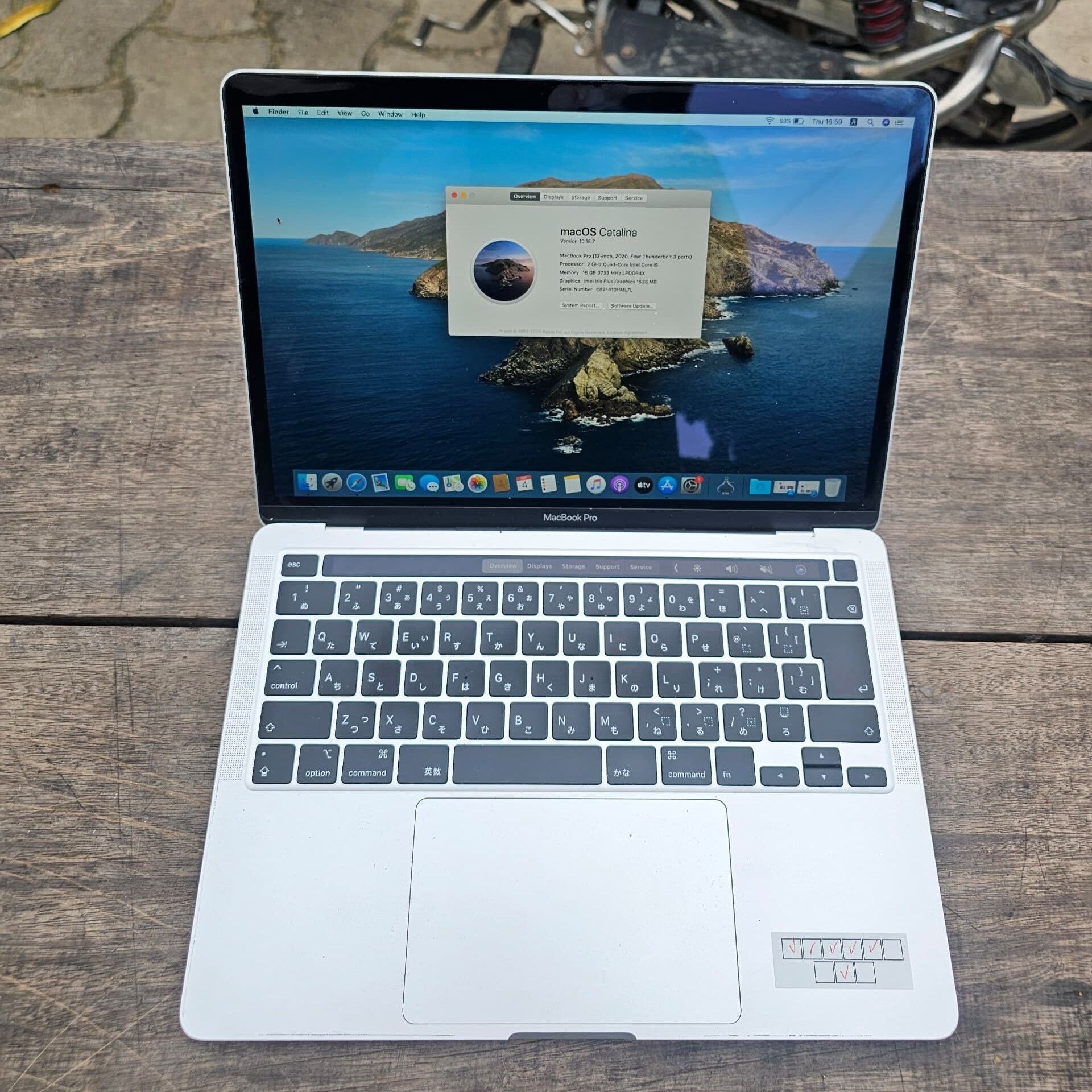 Image du produit : MACBOOK PRO 13 INCH CORE I5 - 512/16