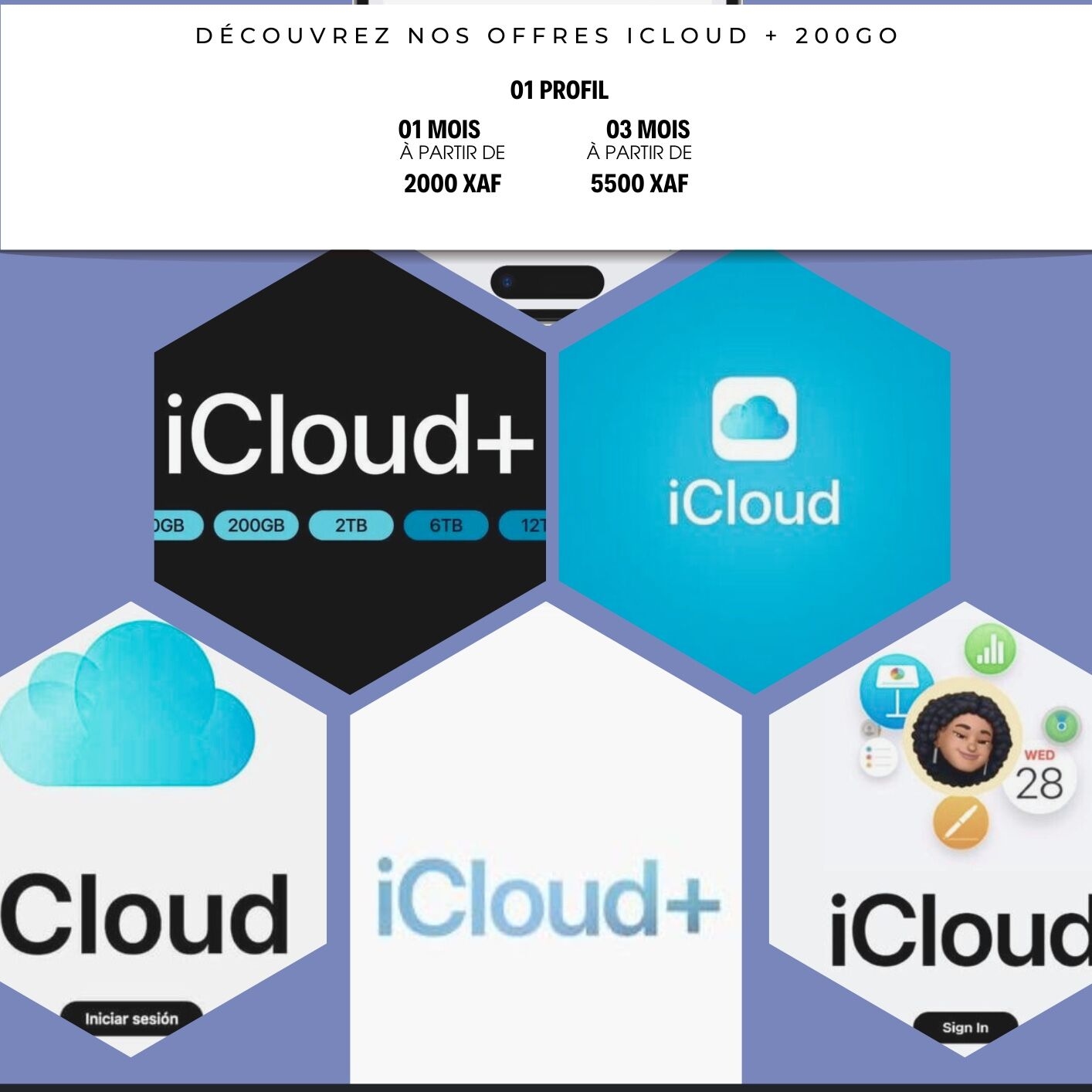 Product image thumbnail: ICLOUD SPACE + AVAILABLE ☁️📲