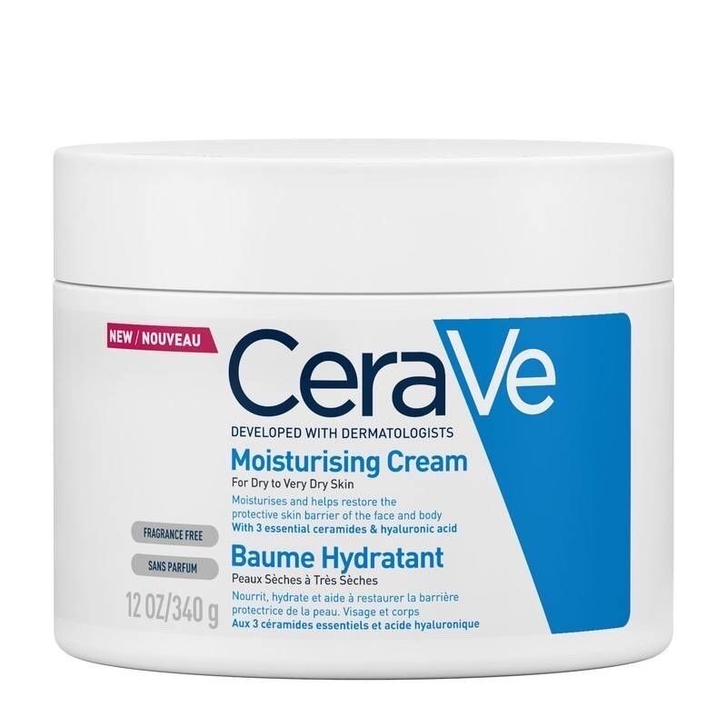 Product image thumbnail: CeraVe moisturizing cream (shorter container)