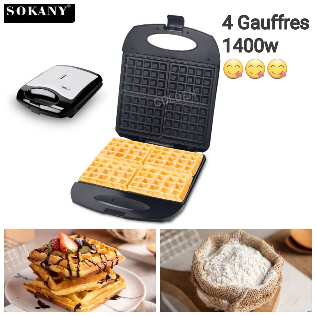 Image du produit : machine à gaufres 4 compartiments