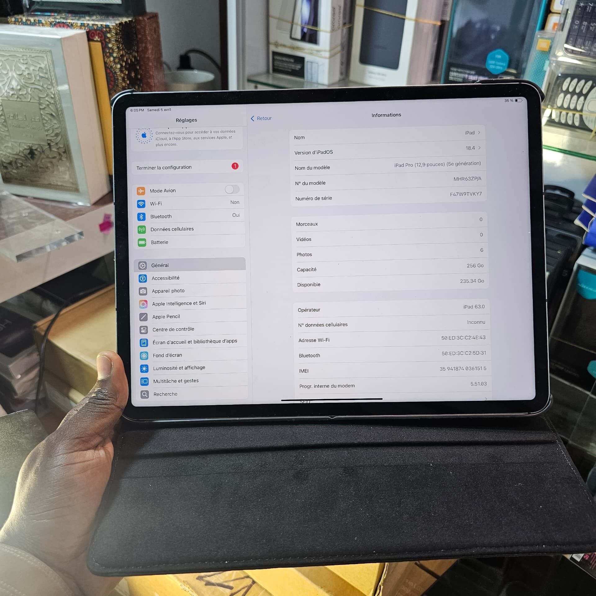 Image du produit : IPAD PRO 5E GEN 256G