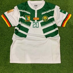Image du produit Maillot Domicile Cameroun Football - Kit Supporter Vert & Blanc #20