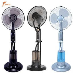 Image du produit Ventilateur Brumisateur 3-en-1 : Ventilateur sur Pied avec Humidificateur et Refroidisseur d'Air, disponible en Noir, Gris et Argent