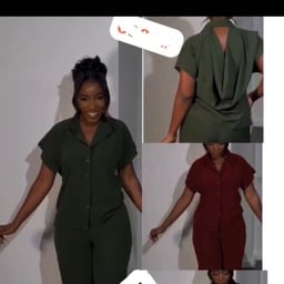 Image du produit Ensemble Élégant Deux Pièces pour Femme à Manches Courtes