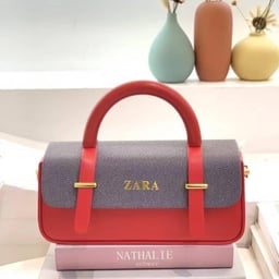 Image du produit Sac à Main Structuré Rose Zara à Anse Supérieure avec Rabat Texturé