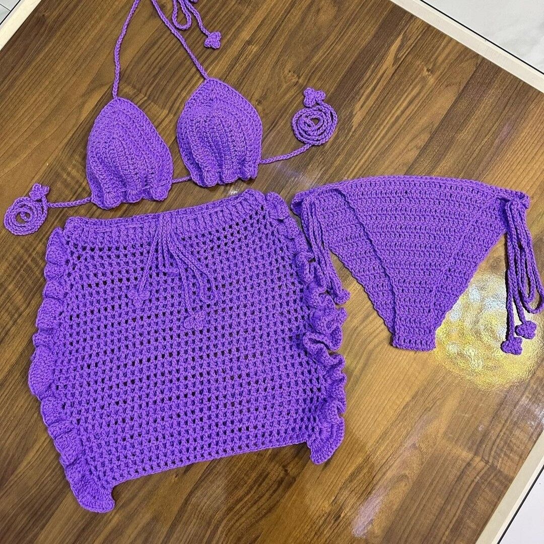 maillot de bain tricoté à la main