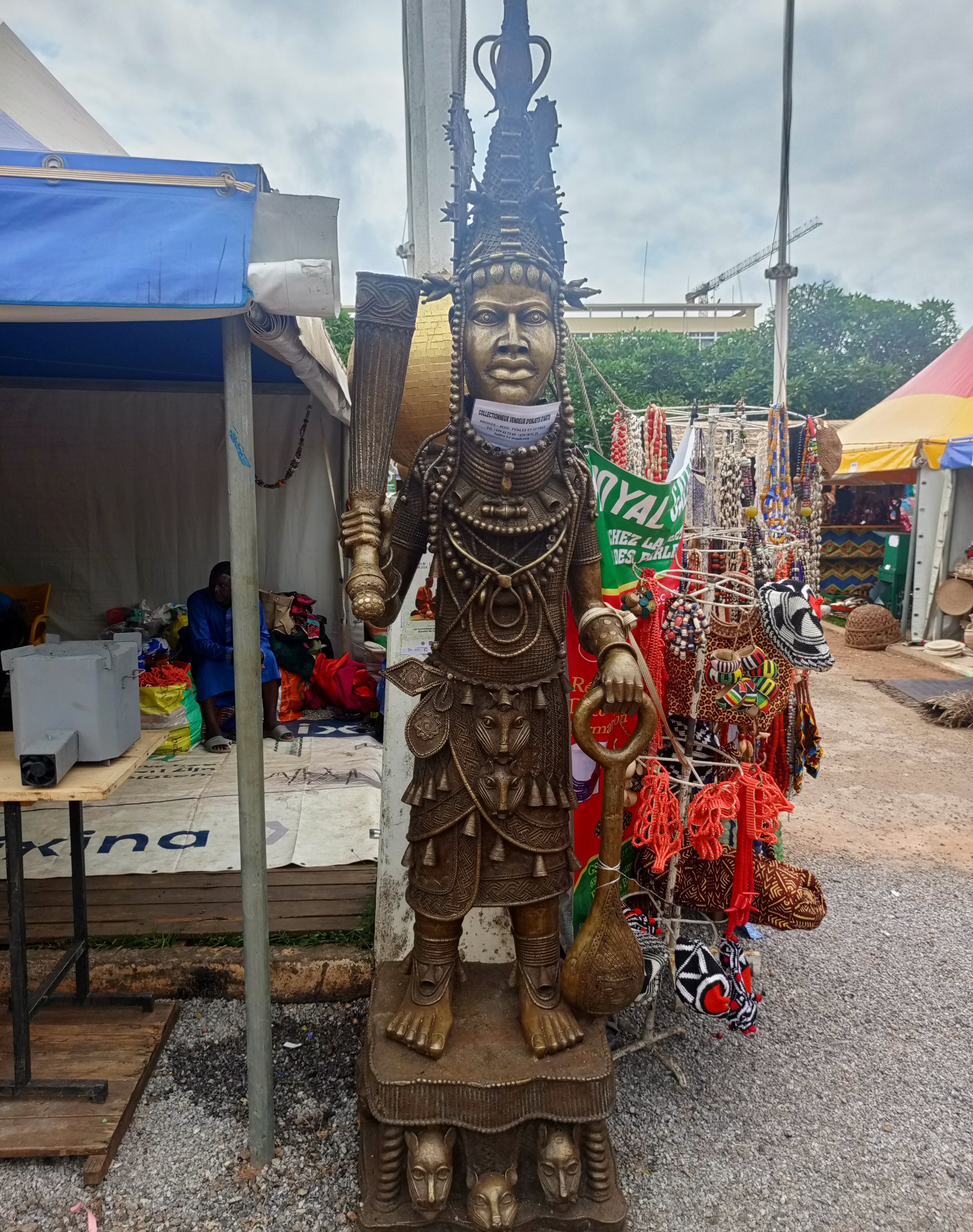 statue Bénin Nigéria en bronze,