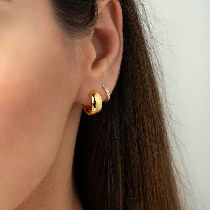 Xuping 18k mini hoop earrings