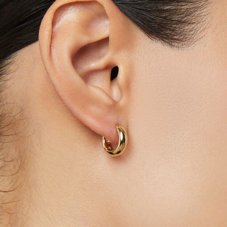 Xuping 18k mini hoop earrings