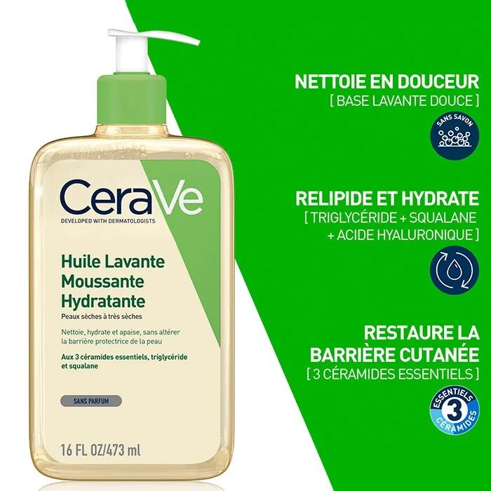 CeraVe Huile Lavante Moussante 473 ml