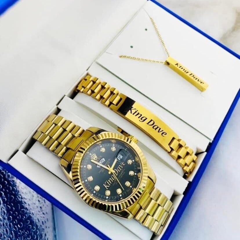 Rolex+ gourmette+ collier personnalisé