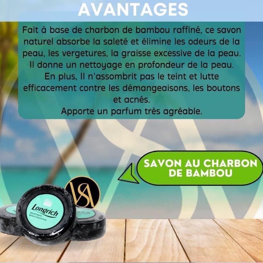 savon au charbon de bambou (savon noir)